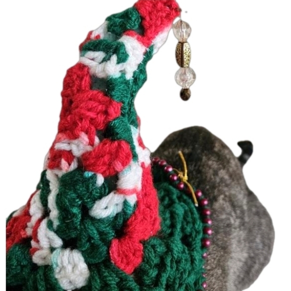Handmade Christmas Santa Hat for Pets Hand Knit Crochet Hat for Cats Dogs Granny - Picture 7 of 16
